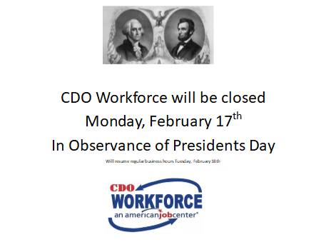 CDO Workforce Closed February 17-2020